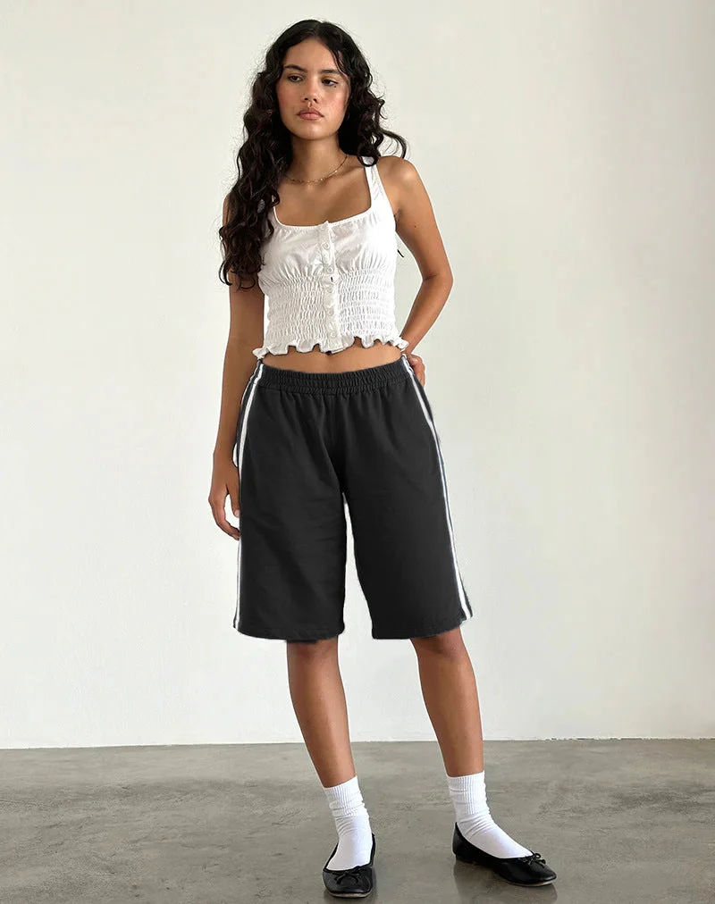 Damen lässige Sport-Bermudashorts mit seitlichen Streifen Nord Taschen