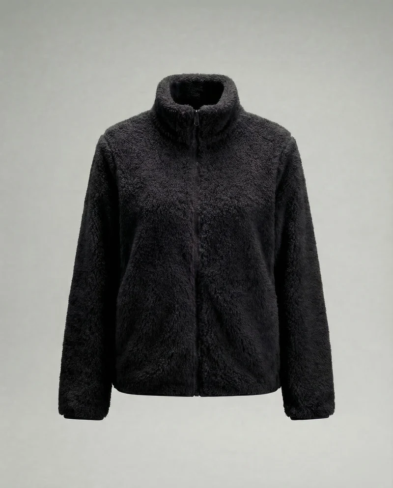 Damen Flauschige Plüsch-Fleecejacke