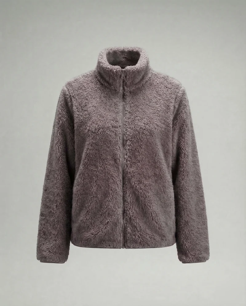 Damen Flauschige Plüsch-Fleecejacke