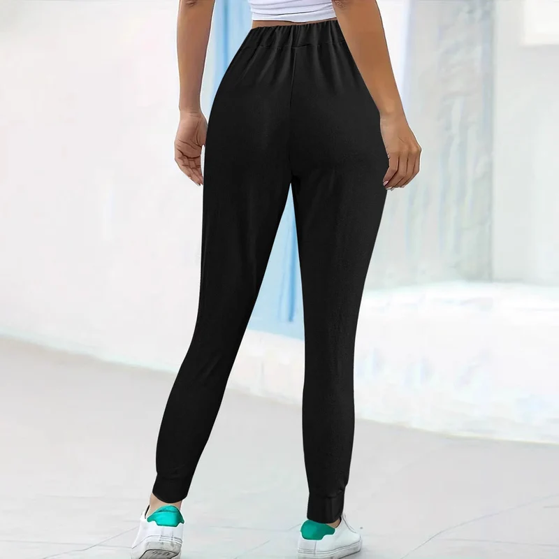 Damen Bequeme Jogginghose mit elastischem Bund und praktischen Taschen