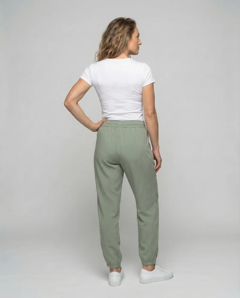 Damen Viskose Jogger Tunnelzug
