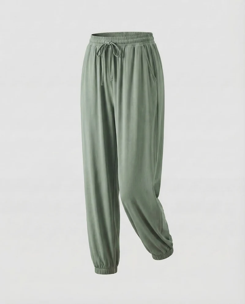 Damen Viskose Jogger Tunnelzug