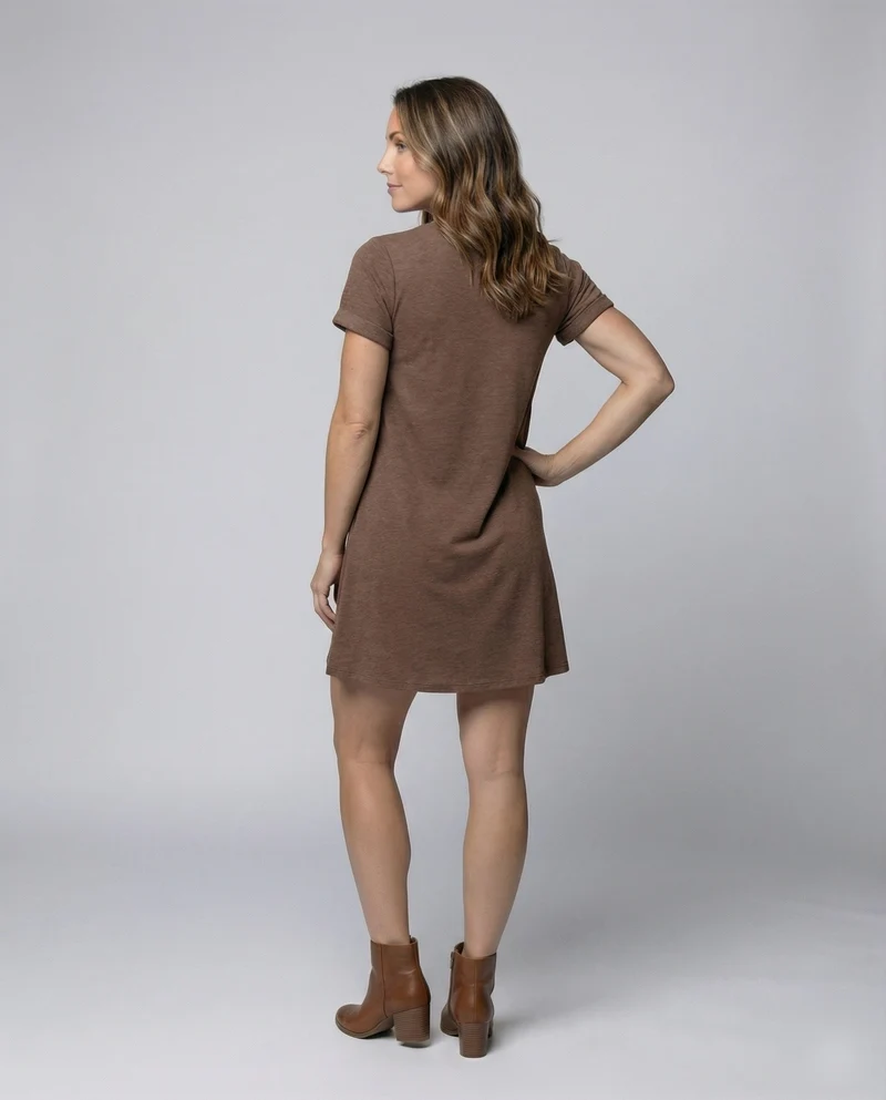 Damen lässiges A-Linien-T-Shirtkleid
