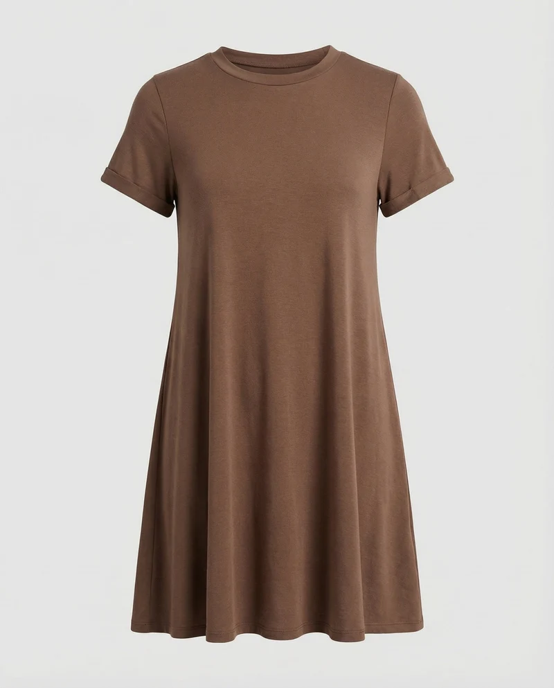 Damen lässiges A-Linien-T-Shirtkleid