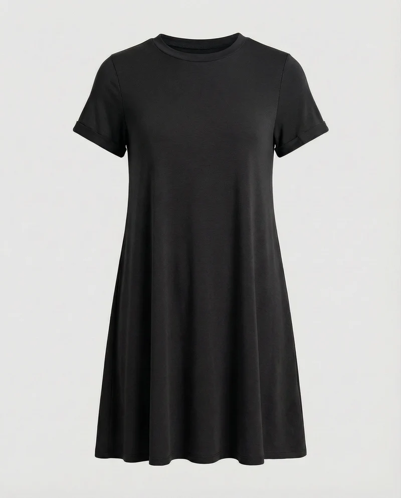 Damen lässiges A-Linien-T-Shirtkleid