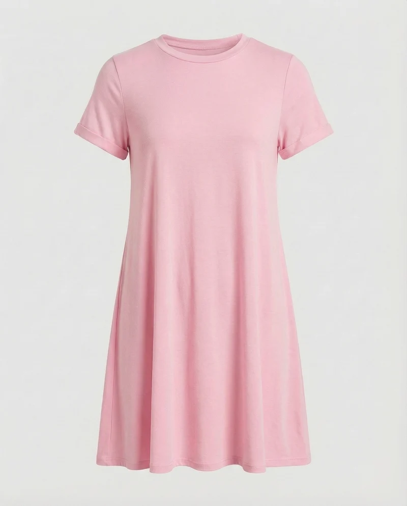Damen lässiges A-Linien-T-Shirtkleid
