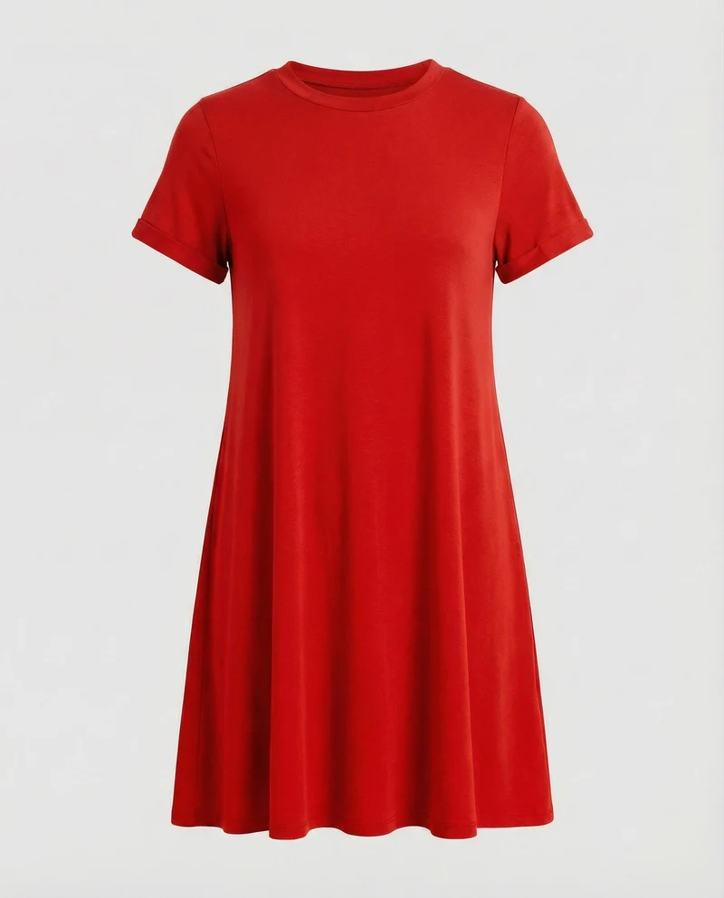 Damen lässiges A-Linien-T-Shirtkleid