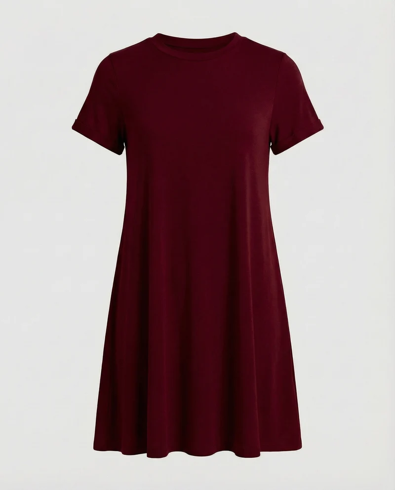 Damen lässiges A-Linien-T-Shirtkleid