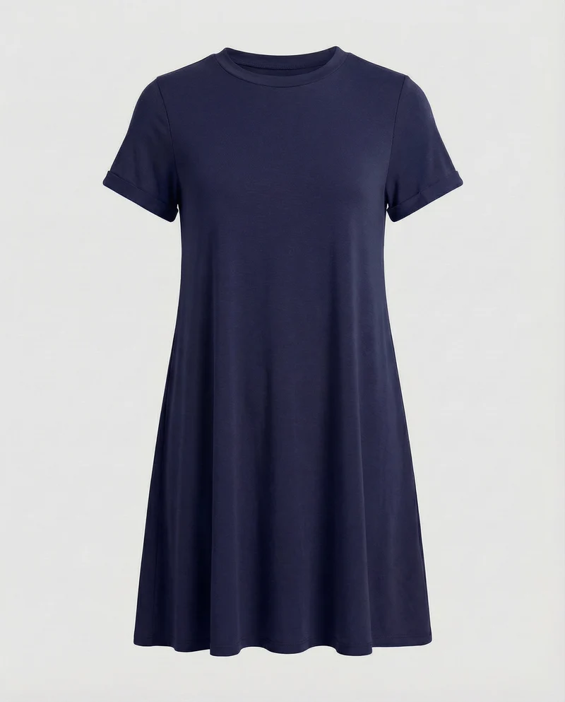 Damen lässiges A-Linien-T-Shirtkleid