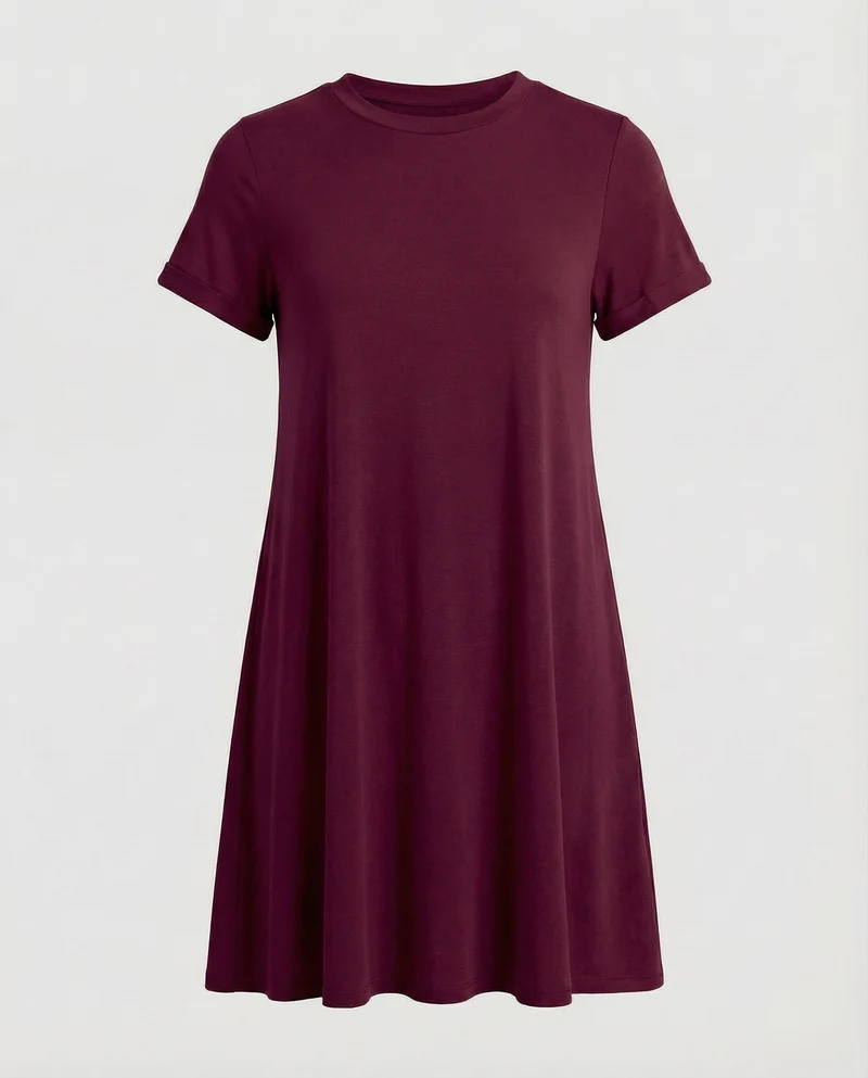 Damen lässiges A-Linien-T-Shirtkleid