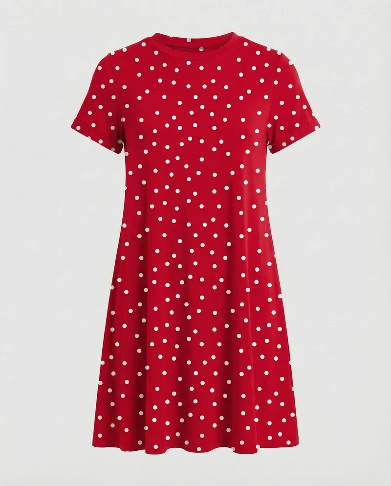 Damen lässiges A-Linien-T-Shirtkleid