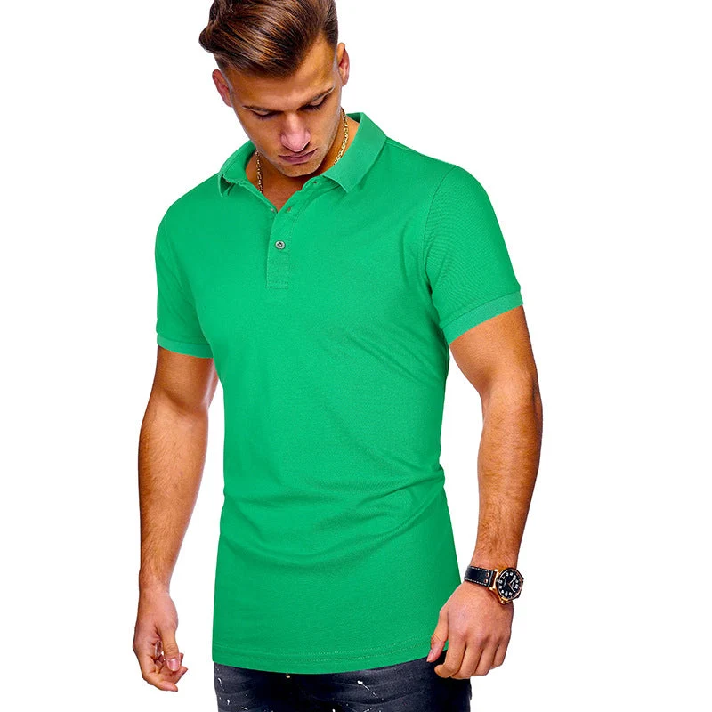 Herren Poloshirt mit hochwertigem Baumwollmix und modernem Stehkragen
