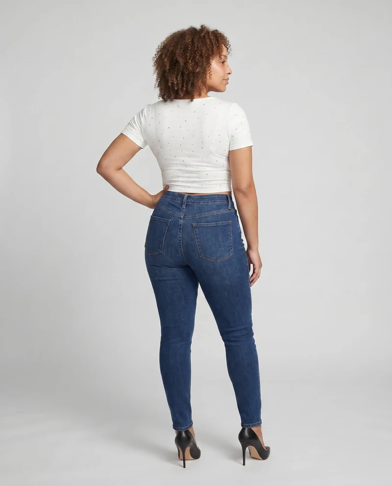 Damen Crop-Top mit funkelnden Pailletten