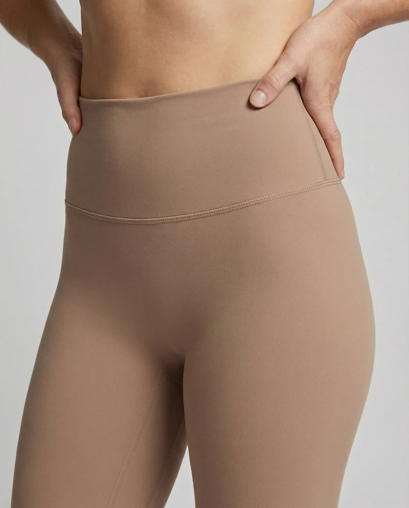 Damen hochgeschnittene Kompressions-Leggings mit Mikrostretch