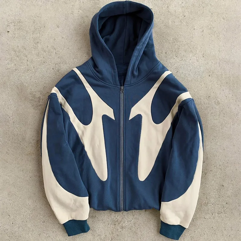 Zip Hoodie mit Teufelsmotiv