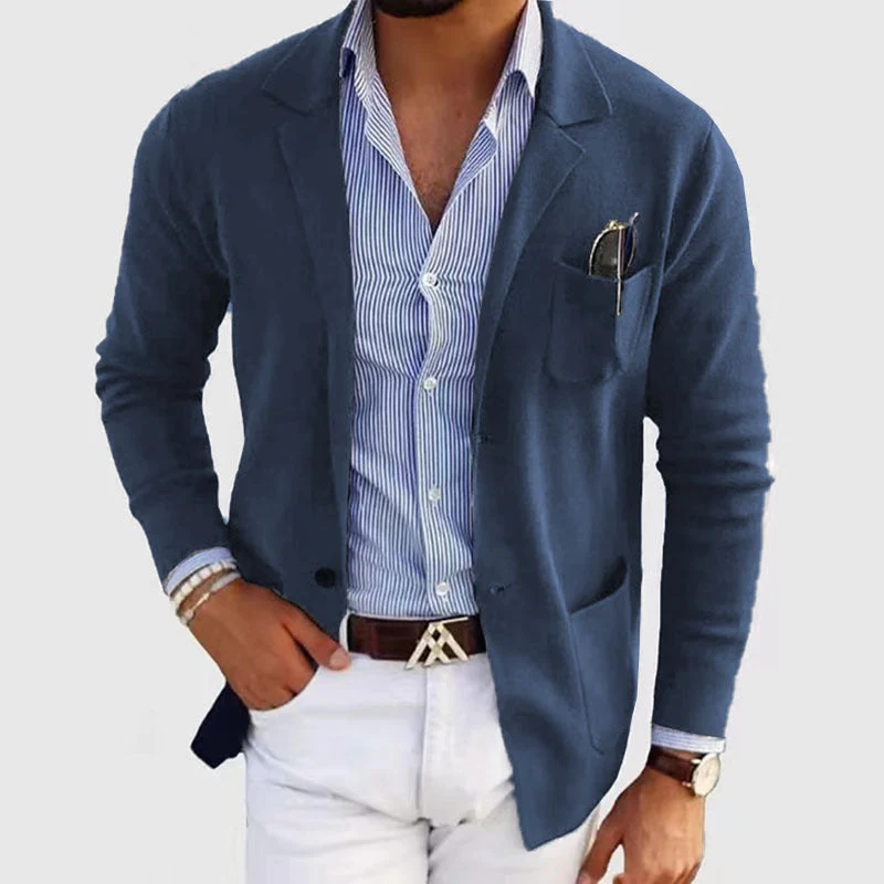 Herren eleganter Strickblazer