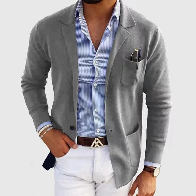 Herren eleganter Strickblazer