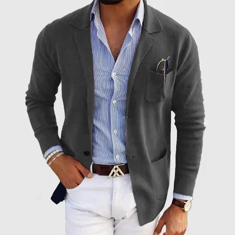 Herren eleganter Strickblazer