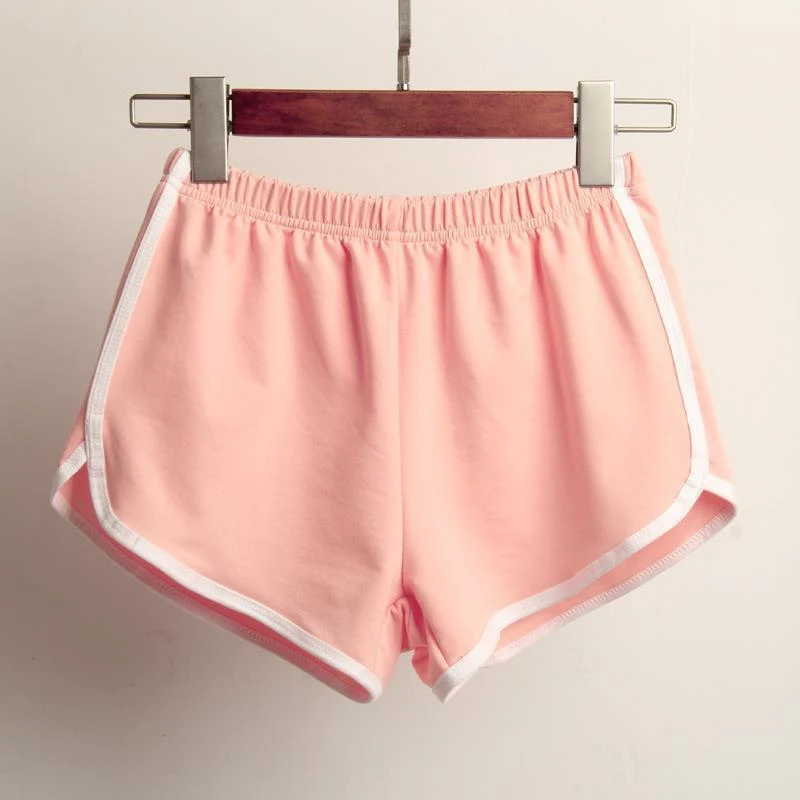 Damen Sportliche Shorts mit elastischem Bund und Kontraststreifen