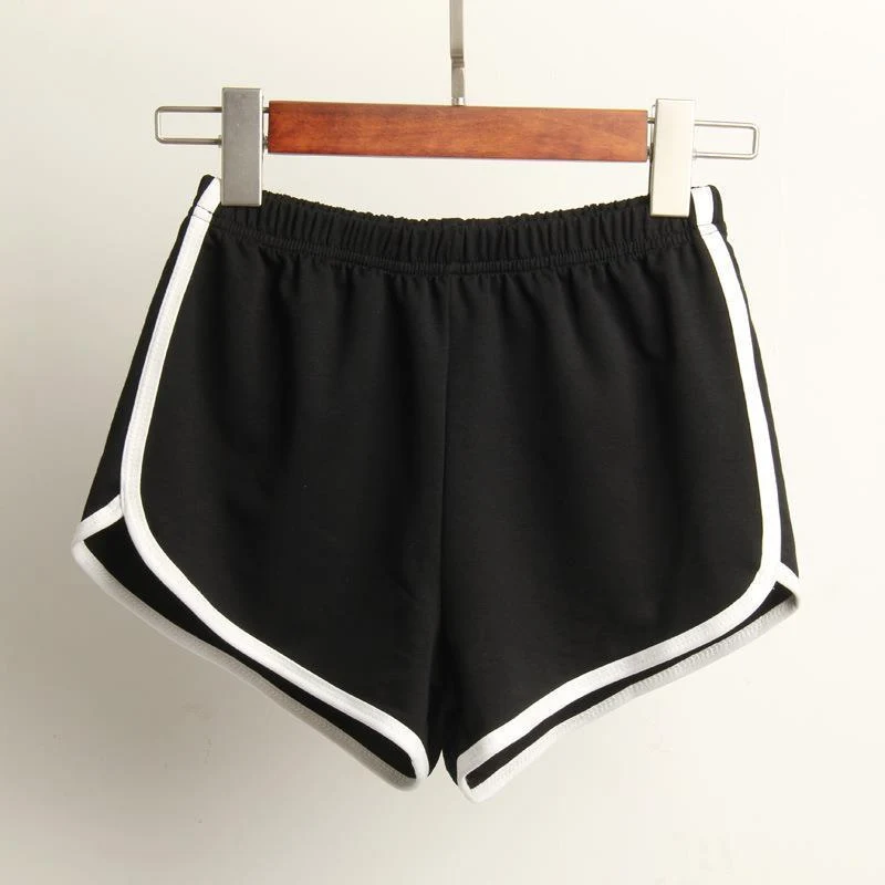 Damen Sportliche Shorts mit elastischem Bund und Kontraststreifen