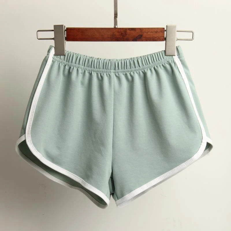 Damen Sportliche Shorts mit elastischem Bund und Kontraststreifen