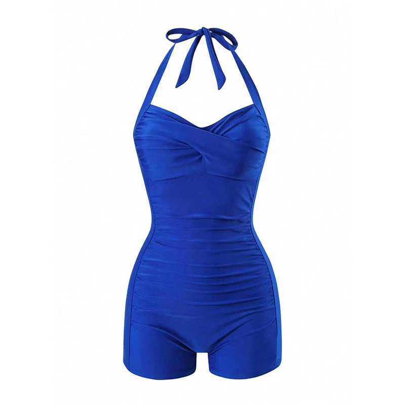 Damen Einteiler Badeanzug mit halterneck Design und moderner Passform