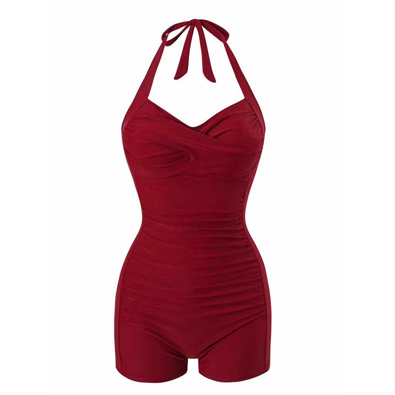 Damen Einteiler Badeanzug mit halterneck Design und moderner Passform