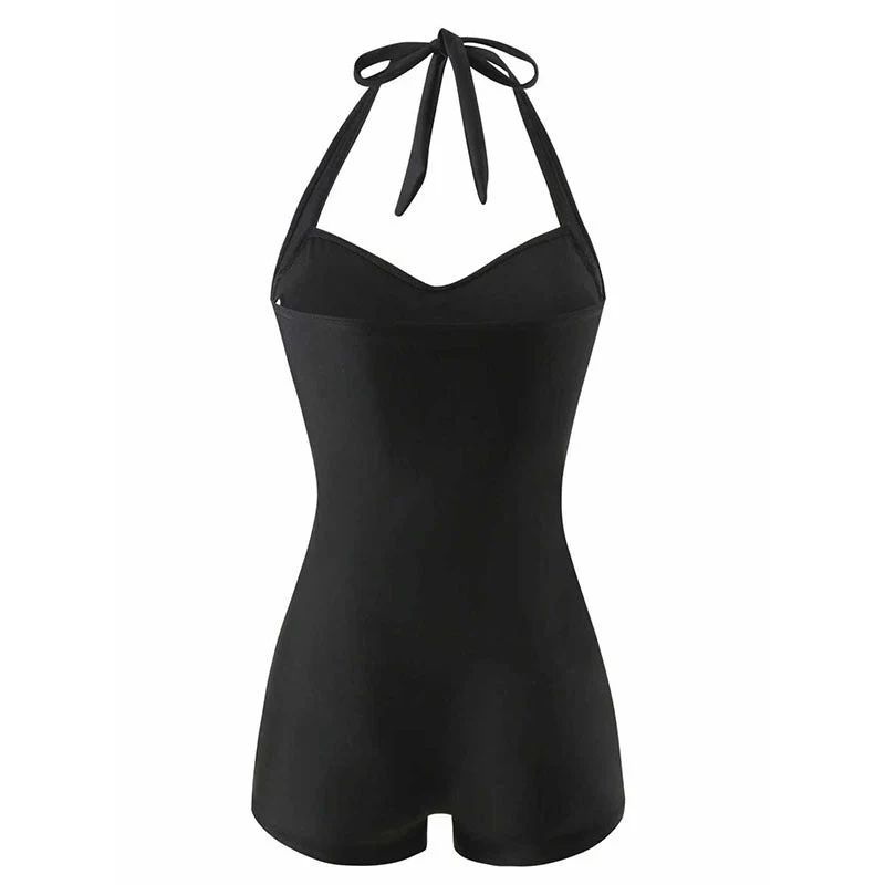 Damen Einteiler Badeanzug mit halterneck Design und moderner Passform