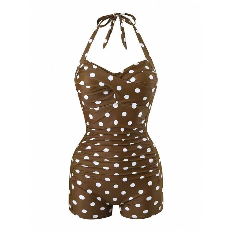 Damen Einteiler Badeanzug mit halterneck Design und moderner Passform