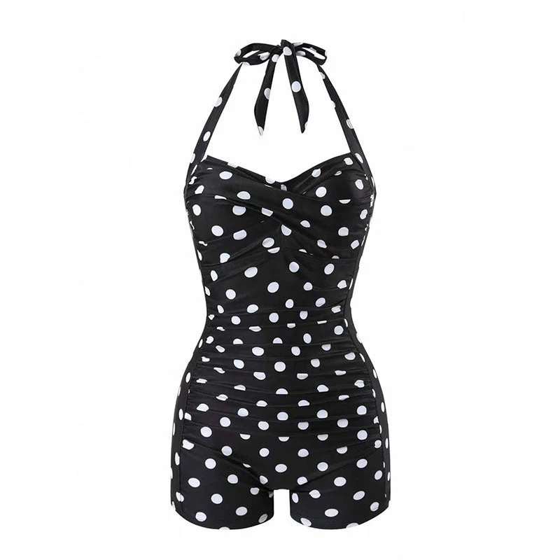 Damen Einteiler Badeanzug mit halterneck Design und moderner Passform