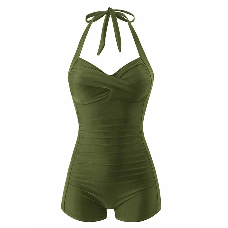 Damen Einteiler Badeanzug mit halterneck Design und moderner Passform