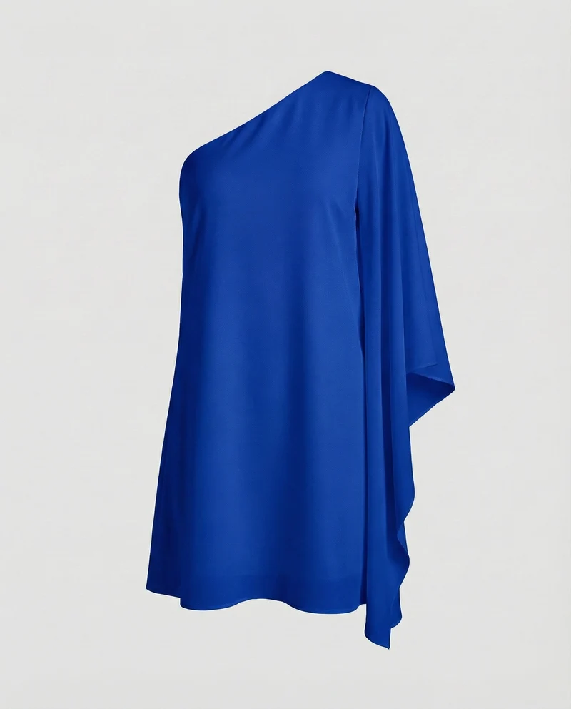 Damen elegantes Ein-Schulter-Minikleid