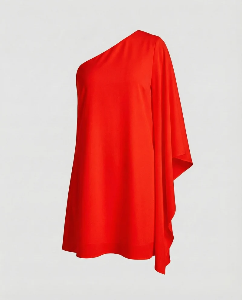 Damen elegantes Ein-Schulter-Minikleid