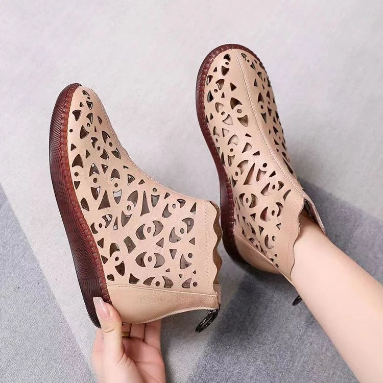 Damen Elegante und atmungsaktive Ankle Boots mit Cut-Out Design