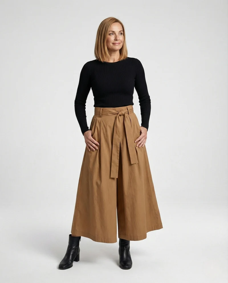 Culotte Damen High Waist