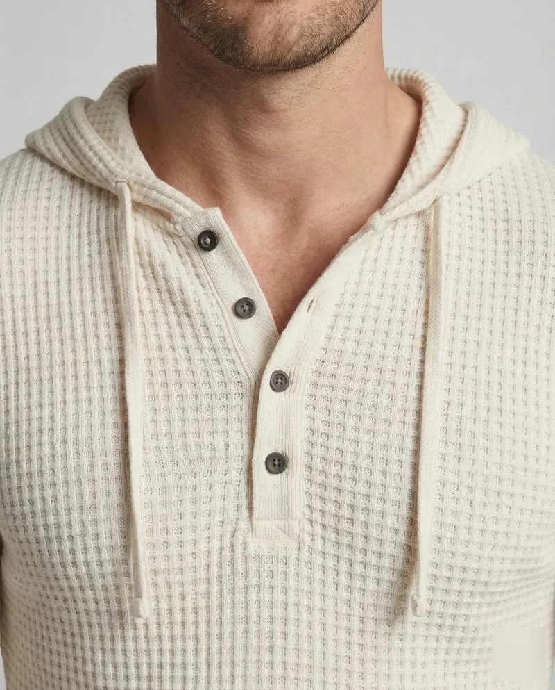 Herren Henleyshirt Waffelstrick