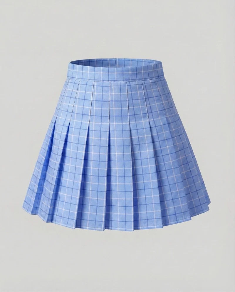 Damen Sportliche Tennisstil Mischgewebe Plissee-Mini-Faltenrock