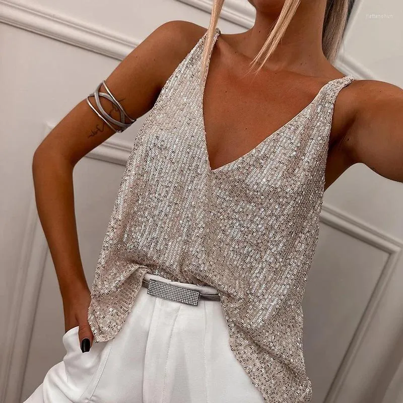 Glitzerndes Pailletten Top Glamouröser Festtagstil