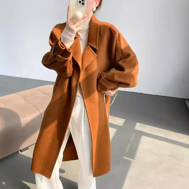 Damen Oversize-Mantel mit tiefsitzender Schulter und langer Silhouette Nord Taschen