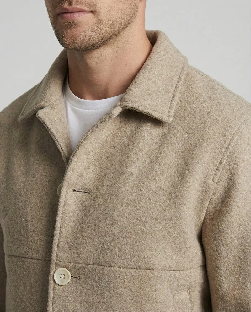 Wollmixjacke Kurz Mit Hemdkragen Herren