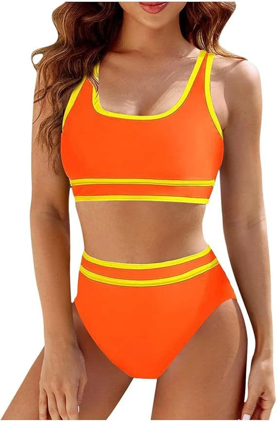 Damen Hochtailliertes Sport-Bikini-Set