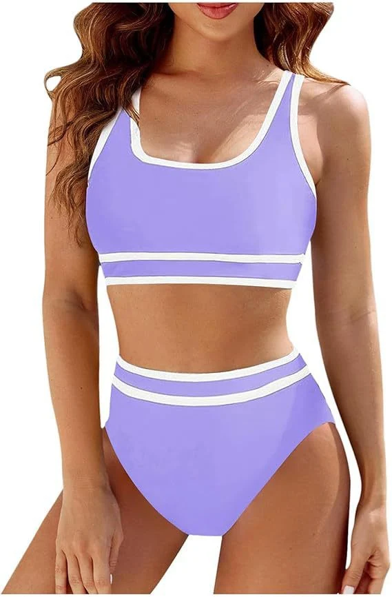 Damen Hochtailliertes Sport-Bikini-Set