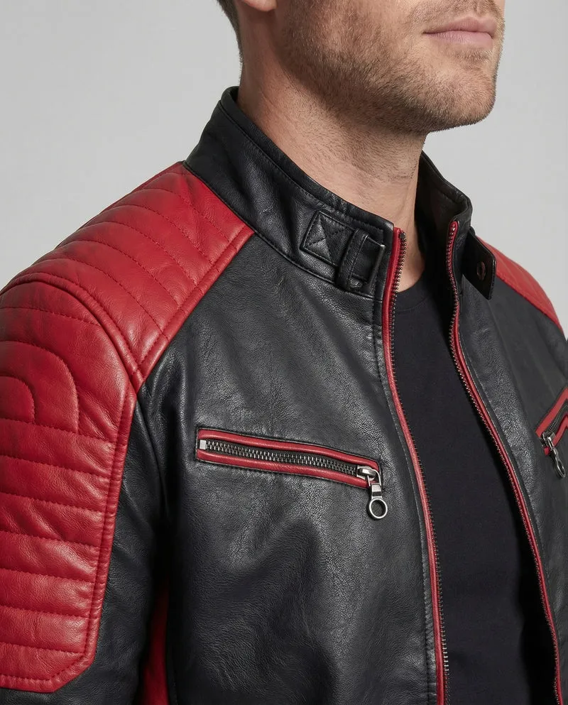 Herren Neo Moto Blouson mit Stehkragen & Zipper