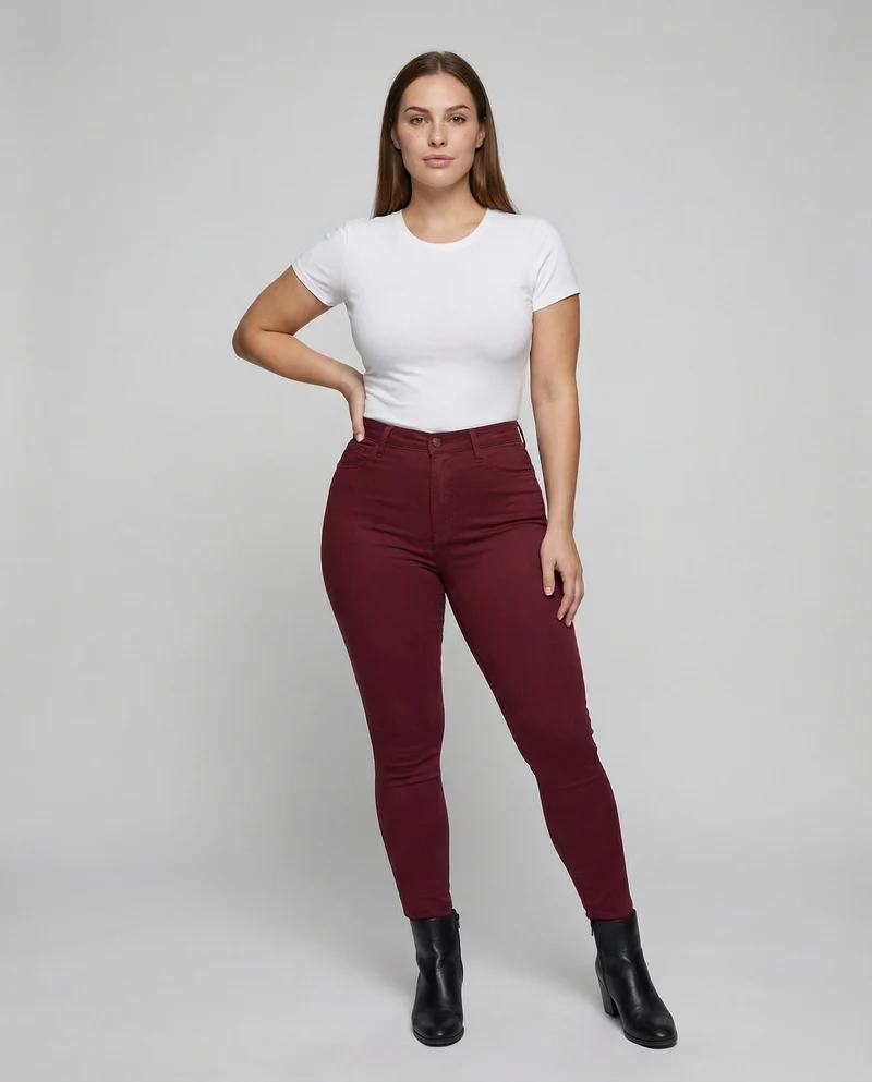 Damen elastische Jeggings im Denim-Look