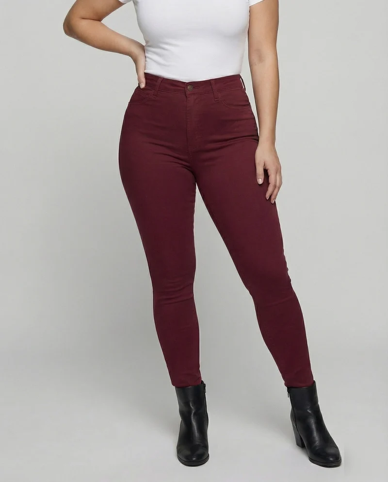 Damen elastische Jeggings im Denim-Look