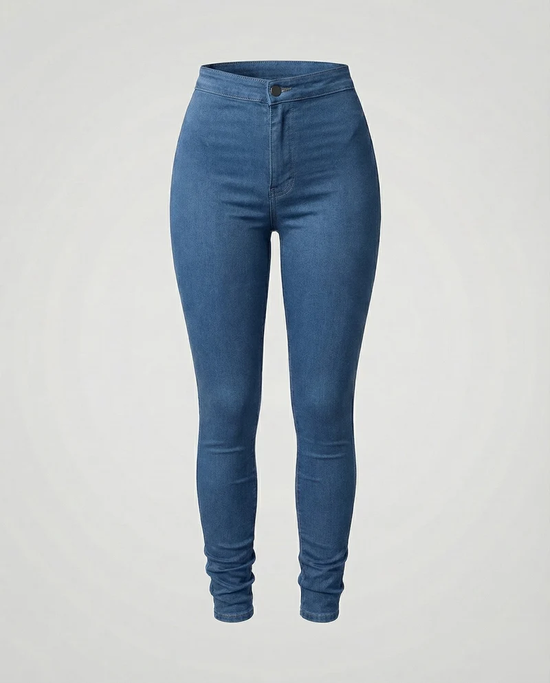 Damen elastische Jeggings im Denim-Look