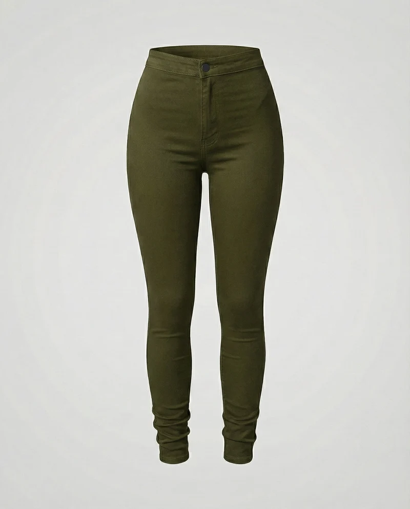 Damen elastische Jeggings im Denim-Look