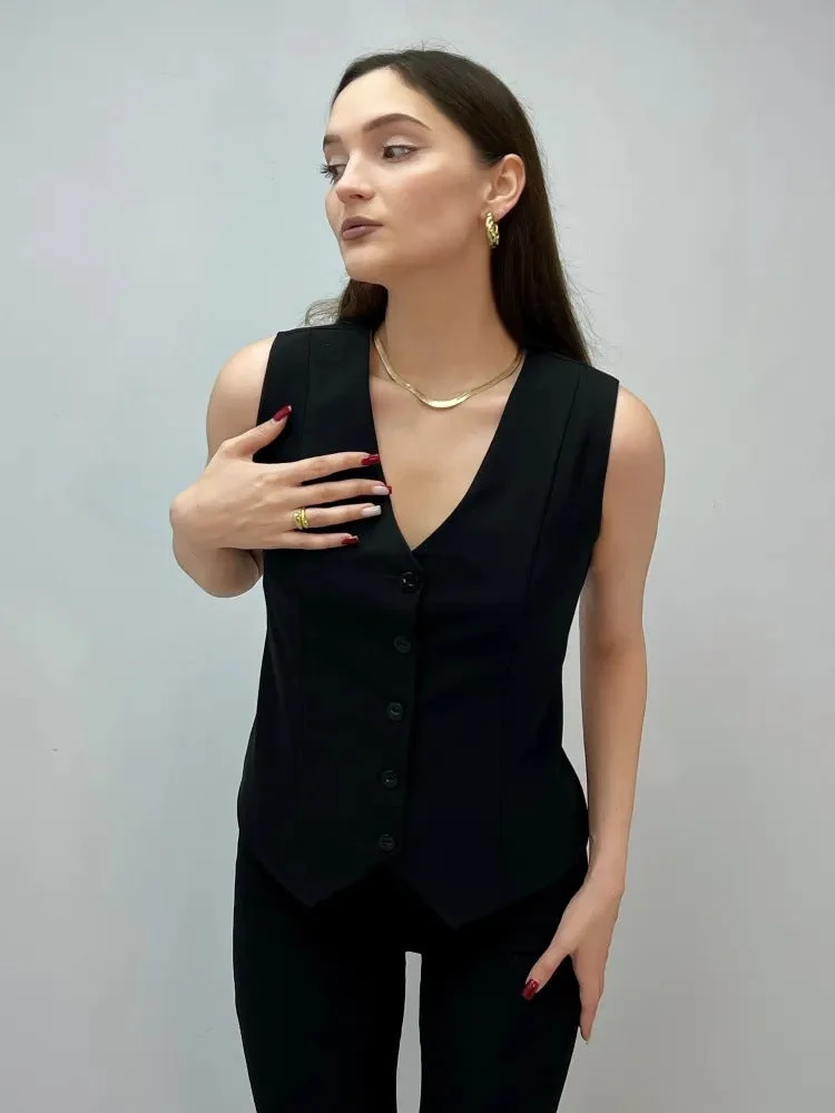 Damen Maßgeschneiderte Elegante Weste Nord Taschen