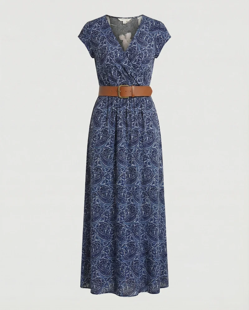Boho Langes Maxikleid mit Blumenmuster für Sommer & Urlaub